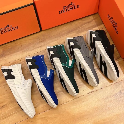 Hermes new series of breathable canvas sneakers