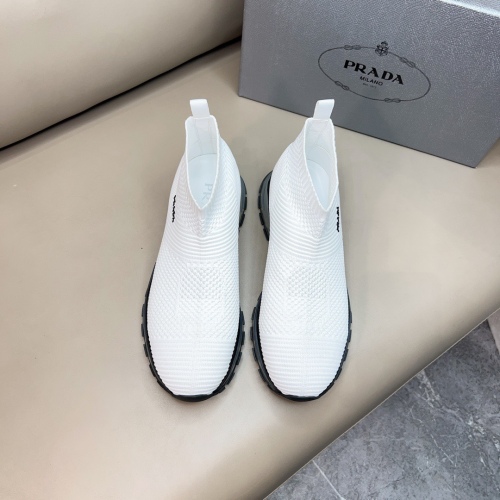 Prada high -quality men's thick bottom sports shoes