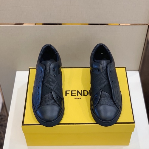 FENDI autumn and winter series series laces low -top sports shoes