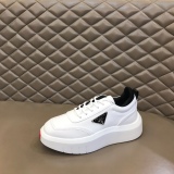 Prada men's stitching thick bottom casual sports shoes