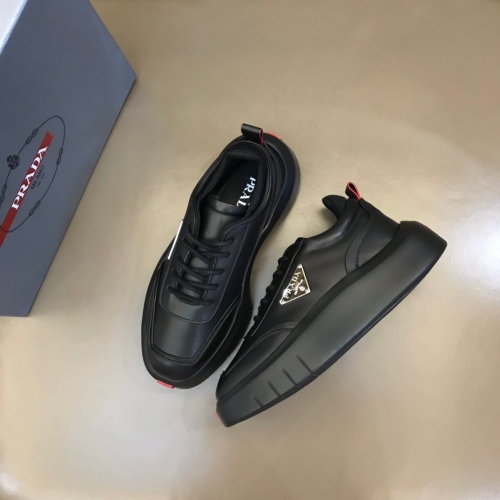 Prada men's stitching thick bottom casual sports shoes