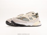 KITH X New Balance Made in USA MR993 Series Classic Classic Retro Leisure Sports Various Daddy Running Shoes  Co -branded Milk White Rock Lime  Style:MR993KT1