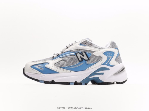 New Balance ML725 series retro daddy running leisure sports jogging shoes  leather rice white brown  Style:ML725E