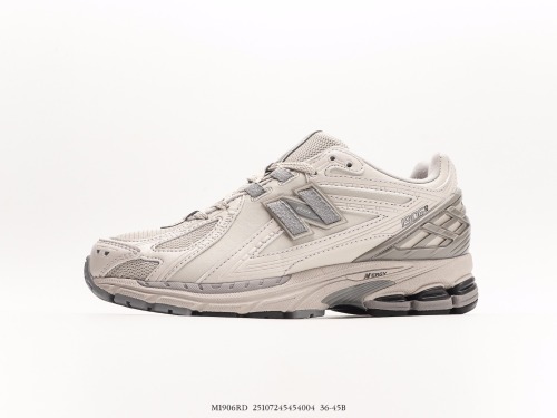 New Balance M1906R series Victor Daddy's style leisure sports jogging shoes  leather rice white gray  Style:M1906RD
