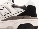 New Balance BB550 series classic retro low -top casual sports basketball sneakers  spliced ​​white black and gray  Style:BB550NCA