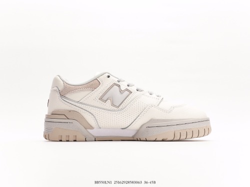 New Balance BB550 Pure Original series new balance leather noodle neutral casual running shoes Style:BB550LN1