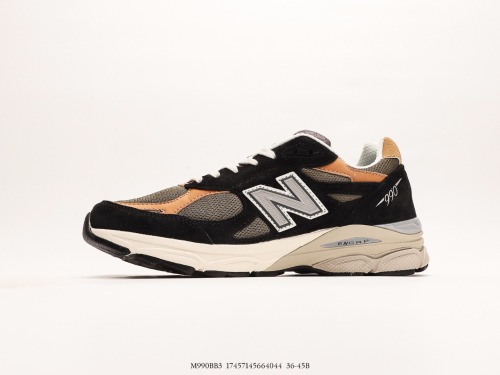 New Balance 990 V3 series of high -end US products 990 series simple classic comfortable versatile retro casual shoes cushioning and breathable running shoes Style:M990BB3