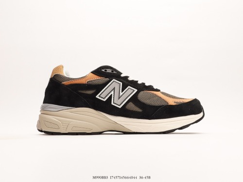 New Balance 990 V3 series of high -end US products 990 series simple classic comfortable versatile retro casual shoes cushioning and breathable running shoes Style:M990BB3