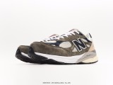 Justin Saunders, the Canadian brand JJJJJOUND X New Balance Made in USA M990V3, the three -generation low -gangbora -producing blood classic retro leisure sports versatile shoes  olive green brown navy blue  Style:M990TO3