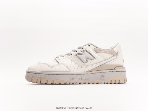 New Balance BB550 Pure Original series new balance leather noodle neutral casual running shoes Style:BB550LN1
