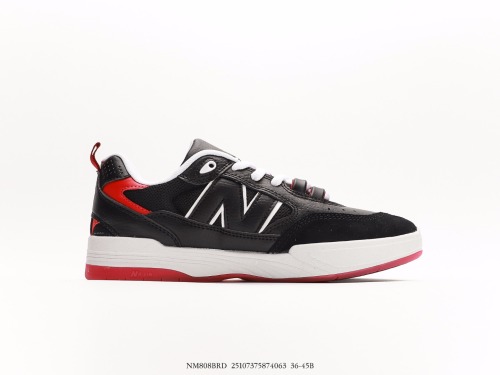 New Balance Numeric The 808 series classic retro low -top casual sports basketball sneakers  black and white red  Style:NM808BRD