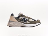Justin Saunders, the Canadian brand JJJJJOUND X New Balance Made in USA M990V3, the three -generation low -gangbora -producing blood classic retro leisure sports versatile shoes  olive green brown navy blue  Style:M990TO3