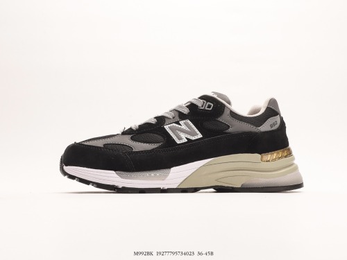New Balance 992 retro style Simple and classic, comfortable versatile fashion casual shoes cushioning and breathable running shoes Style:M992BK
