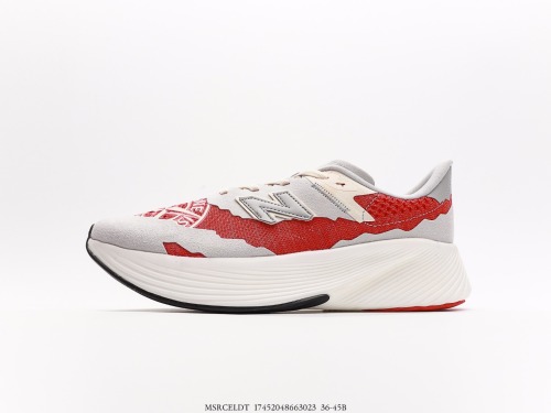 New Balance Fuelcell RC Elite V2ANGORA MARS Red series ultra -lightweight low -top leisure sports jogging shoes  Net weaving hollow milk white red  Style:MSRCELDT