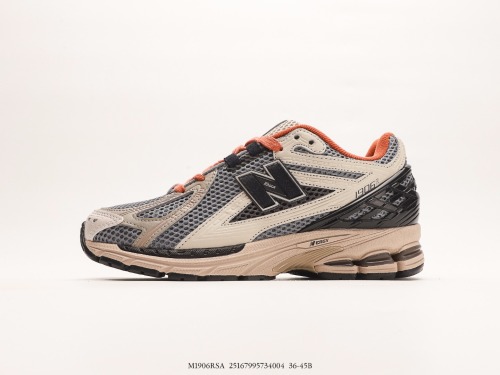 New Balance M1906rblacktop Mindful Grey series retro old daddy leisure sports jogging shoes  joint rice brown gray blue orange  Style:M1906RSA