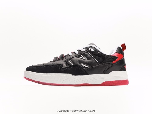 New Balance Numeric The 808 series classic retro low -top casual sports basketball sneakers  black and white red  Style:NM808BRD