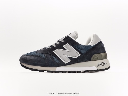 New Balance M1300 series classic retro low -top leisure sports jogging shoes  Midnight Blue Silver White  men's shoes Style:M1300AO