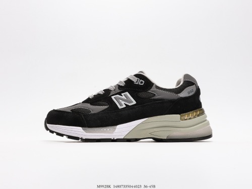 New Balance Made in USA M992 Series Classic Classic Retro Leisure Sports Specific Daddy Running Shoes Style:M992BK
