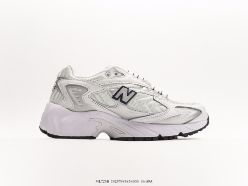 New Balance ML725 series retro daddy running leisure sports jogging shoes  leather rice white brown  Style:ML725B