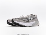 New Balance in USA M990V6 Sixth Generation Series Classic Classic Retro Vintage Vintage Daddy Casual Sports Running Shoes  Yuanzu Gray Silver 3M  Style:M990GL6
