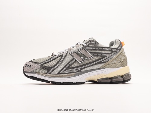 Invincible X N.HOOLYWOOD X New Balance M1906R series retro dad's leisure sports jogging shoes  three -party joint gray swan orange  Style:M1906RNI
