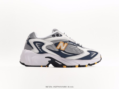 New Balance ML725 series retro daddy running leisure sports jogging shoes  leather rice white brown  Style:ML725ASO