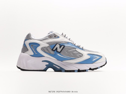 New Balance ML725 series retro daddy running leisure sports jogging shoes  leather rice white brown  Style:ML725E