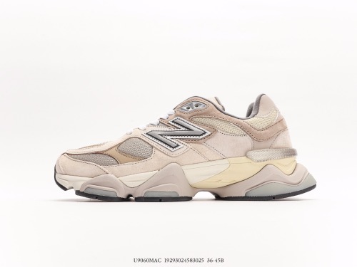 New Balance 9060sea Salt series retro versatile dad's leisure sports running shoes  sea salt light gray  Style:U9060MAC