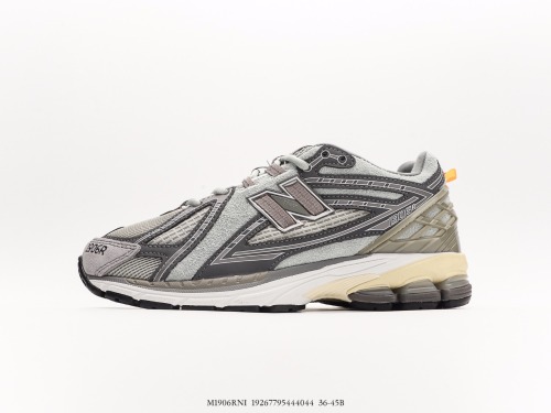 New Balance Invincible x N.hoolywood x NB M1906R series retro dad's leisure sports jogging shoes  three -party joint gray swan orange  Style:M1906RNI