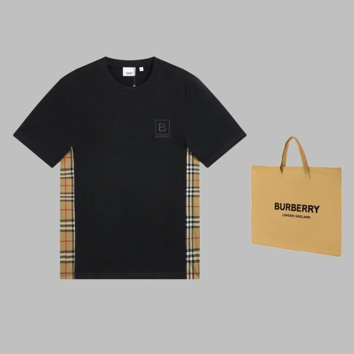 Burberry Vintage checkered cutting tape cotton loose T -shirt