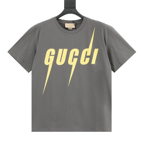 Gucci gray lightning round neck short sleeves