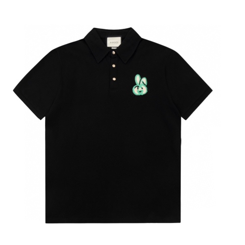 GUCCI 23FW Belt Rabbit Towel embroidered short -sleeved POLO