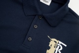 Burberry 23SS jet thread plus 1856 war horse embroidered POLO shirt