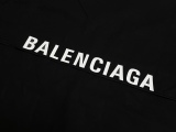 Balenciaga irregular short -sleeved shirt black