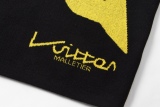 Louis vuitton letter logo line embedded flower round neck men and women knitted short sleeves