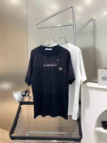 Givenchy 23 full -star hot drill casual short -sleeved T -shirt