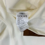 Loewe chest dark -pattern leather label T -shirt short sleeves