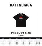 Balenciaga M standard logo embroidery to make old short -sleeved couple models