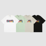 CHANEL 2023 Double letter printing pattern T -shirt