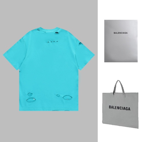 Balenciaga classic letter logo printed garment water washing, naked pornography, rotten short -sleeved T -shirt
