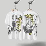 Travis Scott Cactusjack X KAWS X FragmentDesign three -party cartoon pattern printing short -sleeved T -shirt