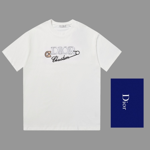 Dior high -density three -dimensional embroidery technology short sleeves