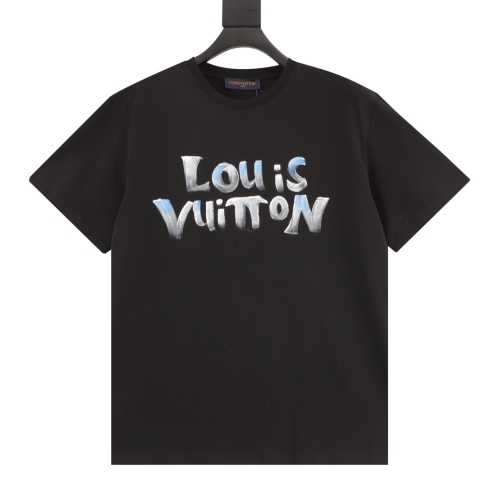 Louis Vuitton Rabbit Year Limited Hand -painted Printing Round Neck T -shirt