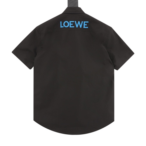 LOEWE 23SS Cassifer Flame Embroidery Short -sleeved Shirt