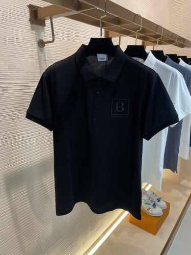 Burberry 2023 Pearl Cotton Breast Alphabet Label Embroidery Casual Polo shirt