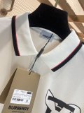 Burberry 2023 cotton beaded cotton chest tb rabbit ears printed pattern casual Polo shirt