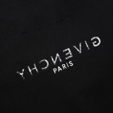 Givenchy prints before and after printing and small logo embroidery