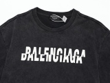 Balenciaga Error Ligo LOGO Print Water Washing Short -sleeved T -shirt
