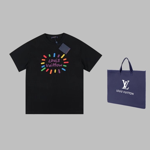 Louis Vuitton 2023SS spring and summer handwriting font colorful sunshine series catwalk T -shirt