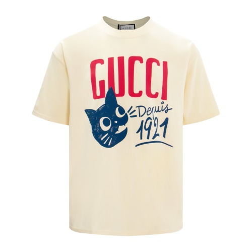 GUCCI 2023SS Cat 1921 Classic Printing T -shirt